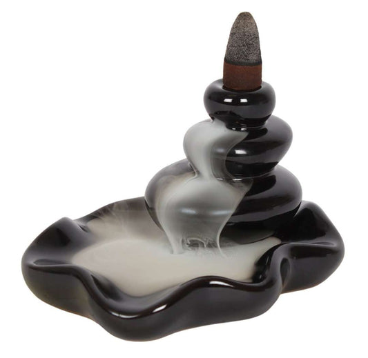 Large Pebble Backflow Incense Burner